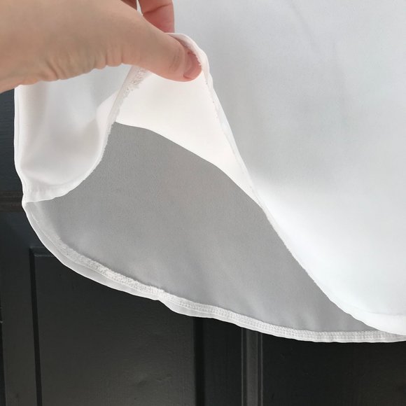 The Arte White Sailor Roll Sleeve Blouse Top, S - Picture 5 of 5